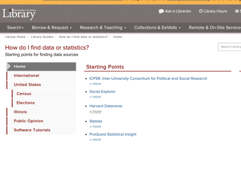 Screenshot of a website